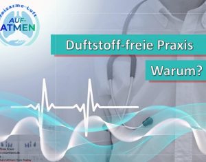Das Startbild der YouTube-Präsentation zeigt einen Arzt und grün-weiße Linien und Wellen, die an ein EKG und Luftströme erinnern.