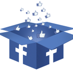 Eine Facebook Box mit Thumbs-up-Symbolen