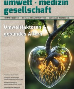 Eine Titelseite des Fachmagazins mit einem gläsernen Herz, verbunden mit Naturelementen